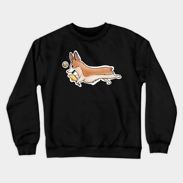 Pickleball Corgi Crewneck Sweatshirt by vanderdys